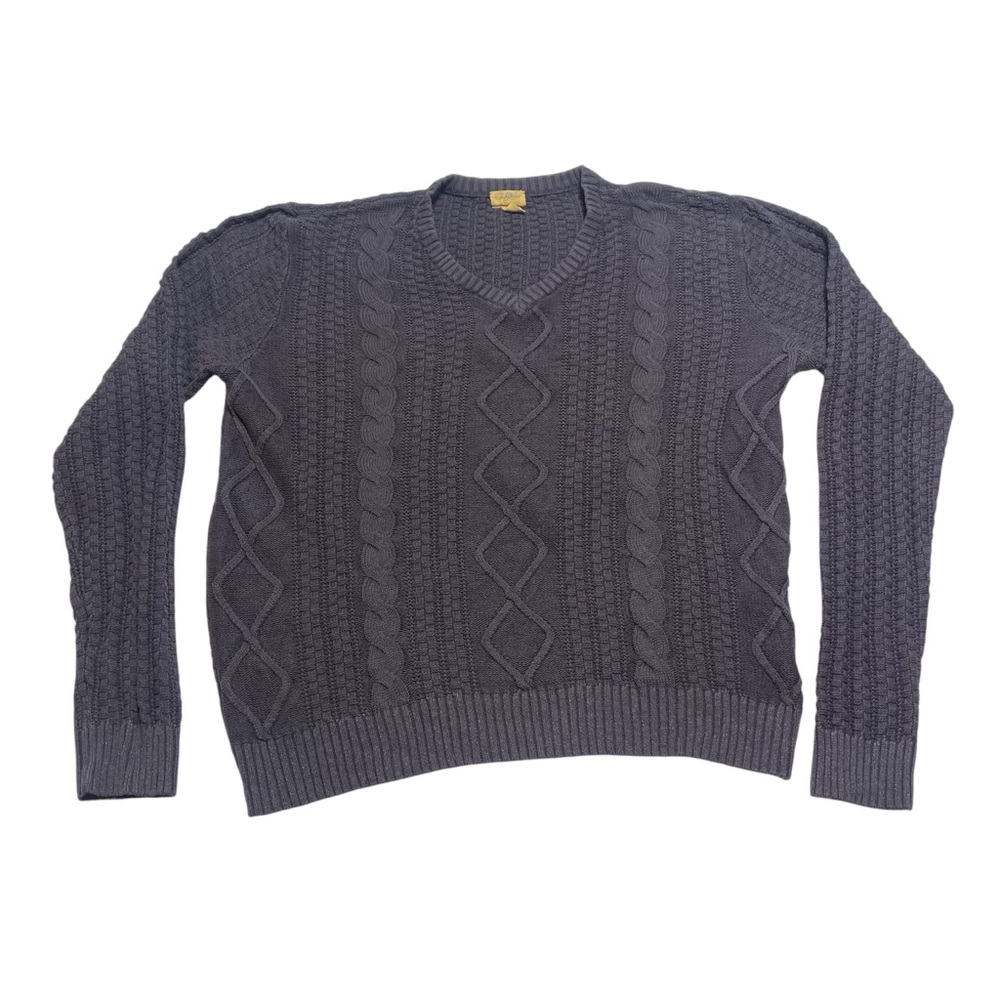 Tre Vero Three Truths Purple Sweater Men’s Size Large Pullover Knit Preppy Linen